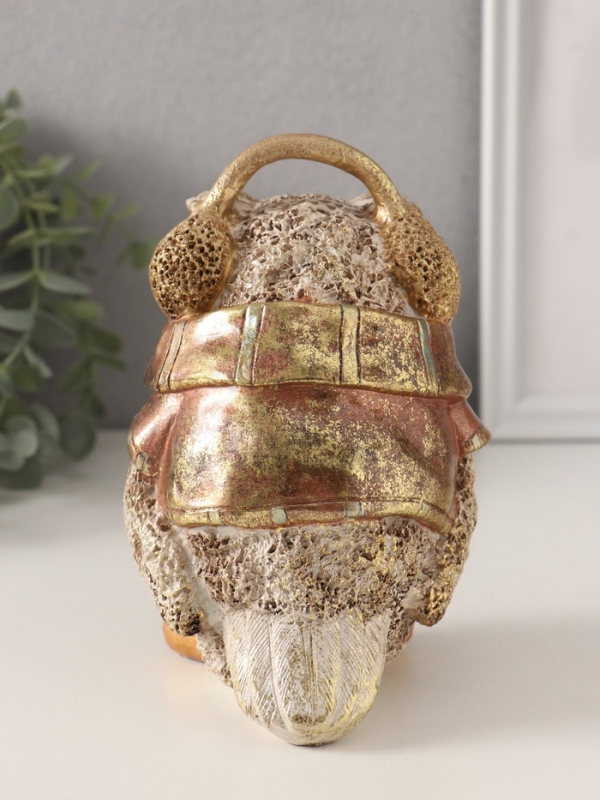 Сувенир полистоун "Сова в куртке и наушниках" 11х11х16,5 см