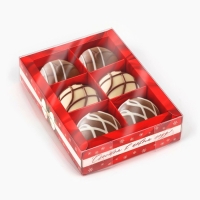 Коробка под 6 конфет с ячейками &laquo;Новогодний бант&raquo;, 10 х 14.5 х 3 см, Новый год