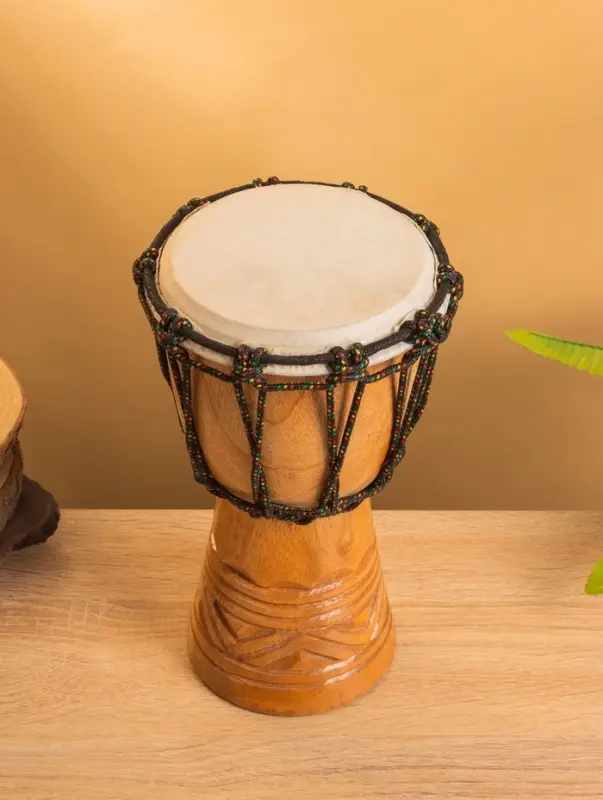 Сувенирный музыкальный инструмент "Барабан Джембе" махагон, 25 см