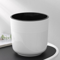 Кашпо для цветов со вставкой &laquo;Линель&raquo;, 4,5 л, d=19 см, h=19 см, пластик, белое