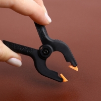 Струбцины пружинные для кожи, 6,5 &times; 5,5 см, 4 шт, цвет чёрный