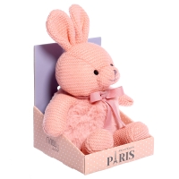 Мягкая игрушка &laquo;Зайка вязаный&raquo;, цвет розовый, 38 см