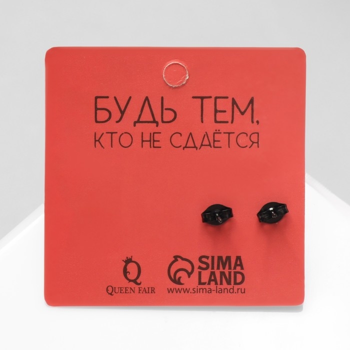 Серьги &laquo;Пусеты&raquo; стальные, грани, цвет чёрный