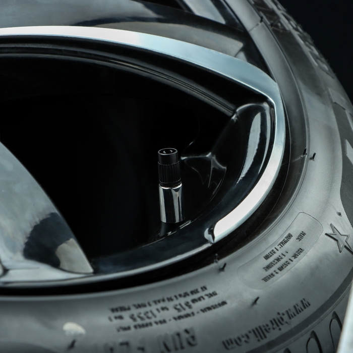 Колпачки на шинный вентиль, черные, пластик, 60 шт