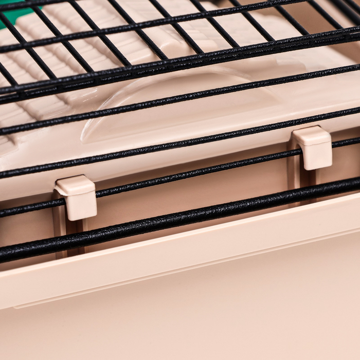 Клетка-мини для грызунов Клетка-мини для грызунов "Пижон" №2, укомплектованная, 27 х 15 х 16 см, бежевая