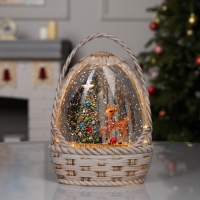 Фигура светодиодная «Зимние искорки», 20.3х15х9 см, музыка, батарейки ААх3 (не в комплекте), USB, свечение тёплое белое Фигура светодиодная «Зимние искорки», 20.3х15х9 см, музыка, батарейки ААх3 (не в комплекте), USB, свечение тёплое белое