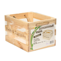 Ящик для овощей и фруктов, 29 × 23 × 19 см, деревянный, Greengo Ящик для овощей и фруктов, 29 × 23 × 19 см, деревянный, Greengo