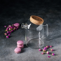 Кувшин стеклянный с пробковой крышкой Magistro &laquo;Эко&raquo;, 1 л, 18&times;11&times;17,5