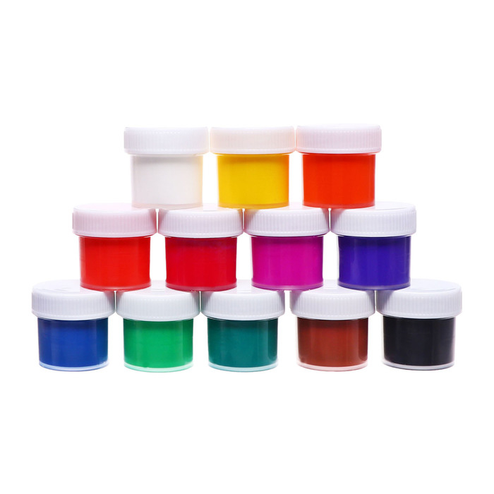 Краска акриловая, набор 12 цветов х 20 мл, "Луч" художественные