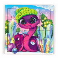 Пазлы для детей деревянные &laquo;Новый год! Фиолетовая змея&raquo;, 16 элементов, символ года 2025