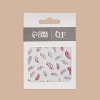 Наклейки для ногтей &laquo;Пёрышки&raquo;, объёмные, разноцветные/голографический