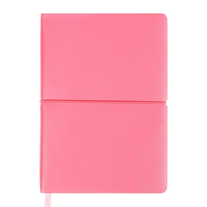 Ежедневник недатированный A5 136 листов deVENTE. Jane, мягкая обложка пвх, резинка, перфорация, ляссе, блок 70, розовый