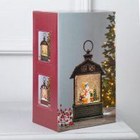 Светодиодная фигура &laquo;Дети и снеговик&raquo; 14 &times; 24 &times; 8 см, пластик, батарейки ААх3 (не в комплекте), USB, свечение тёплое белое