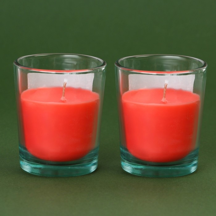 Набор новогодних свечей с аромадиффузором Набор новогодних свечей с аромадиффузором "Чудес, тепла и уюта", аромат мандарин