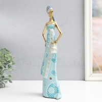 Сувенир полистоун "Африка - Королева пустыни, с горшочком" золото с голубым 10х7х32,5 см Сувенир полистоун "Африка - Королева пустыни, с горшочком" золото с голубым 10х7х32,5 см