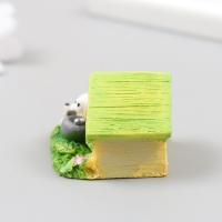 Фигурка для флорариума полистоун "Пёсик у будки" МИКС 4,5х4х3,2 см