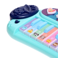 Пианино &laquo;Весёлые зверята&raquo;, звук, цвет голубой