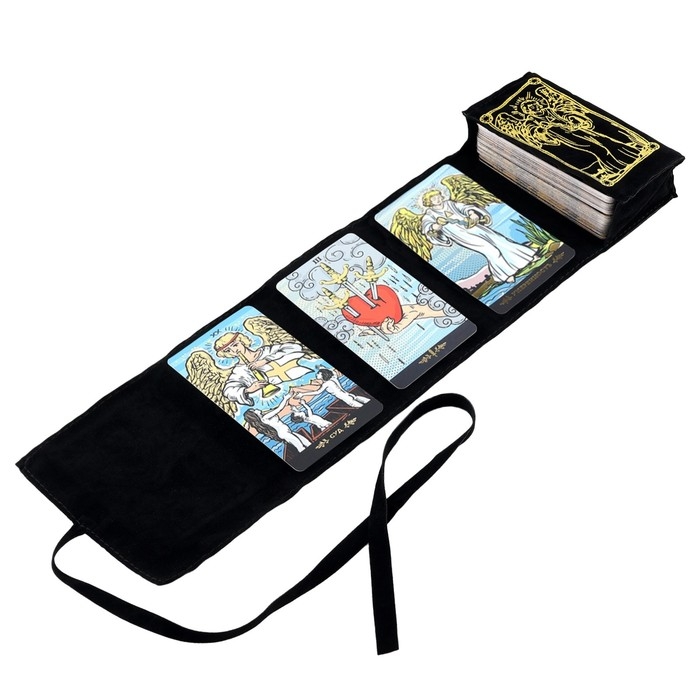 Мешочек для карт на Хэллоуин &laquo;Таро A. E. W.&raquo;, бархатный, 14х40 см