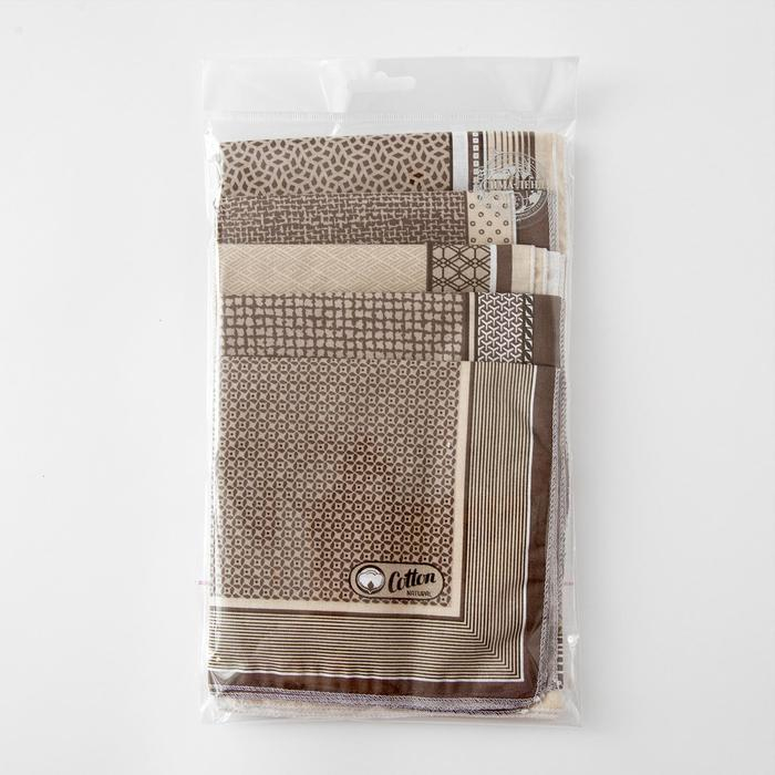 Платки носовые мужские Этель Платки носовые мужские Этель "Серджио" 30*30 см,(набор 12 шт,) цв.коричневый, рис. МИКС