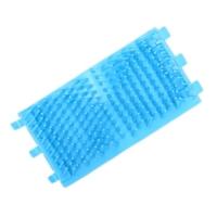 Лапомойка для средних собак с силиконовыми ворсинками 10 х 10 х 15 см, голубая