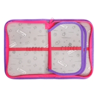 Пенал 3 секции, вкладка внутри, 140 х 210 х 40 мм, тканевый, Calligrata TOP Block "Милый пушистик" Пенал 3 секции, вкладка внутри, 140 х 210 х 40 мм, тканевый, Calligrata TOP Block "Милый пушистик"