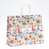 Пакет подарочный крафтовый "С Днём Рождения" 31,5 х 25 х 11,5 см, 120 г/м² Пакет подарочный крафтовый "С Днём Рождения" 31,5 х 25 х 11,5 см, 120 г/м²