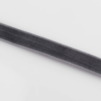 Лента бархатная, 10 мм, 18 &plusmn; 1 м, цвет серый №63