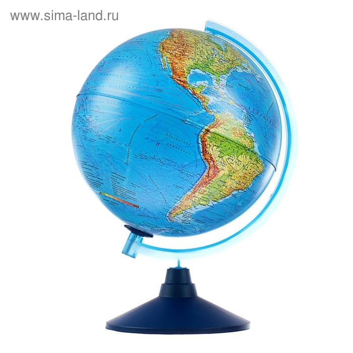 Глобус физико-политический "Глобен", интерактивный, диаметр 250 мм, с подсветкой, с очками