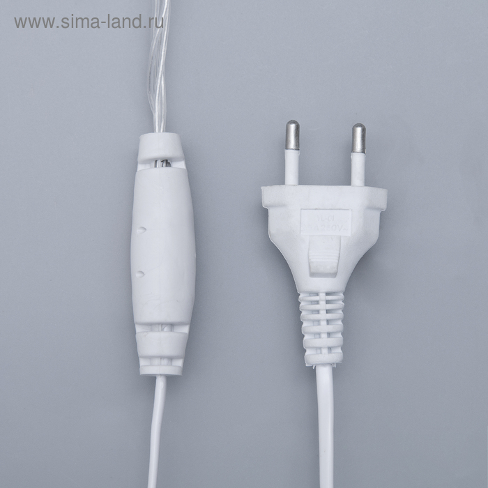 Гирлянда &laquo;Бахрома&raquo; 4 &times; 0.6 м, IP44, белая нить, 180 LED, свечение белое, мерцание белым, 220 В