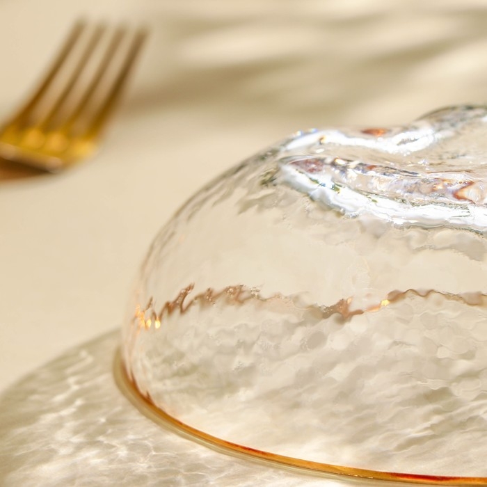 Миска стеклянная фигурная &laquo;Сердце&raquo;, 220 мл, 12&times;10,5&times;5 см, цвет прозрачный