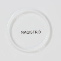 Тарелка фарфоровая обеденная Magistro &laquo;Роза&raquo;, d=22,5 см, цвет белый