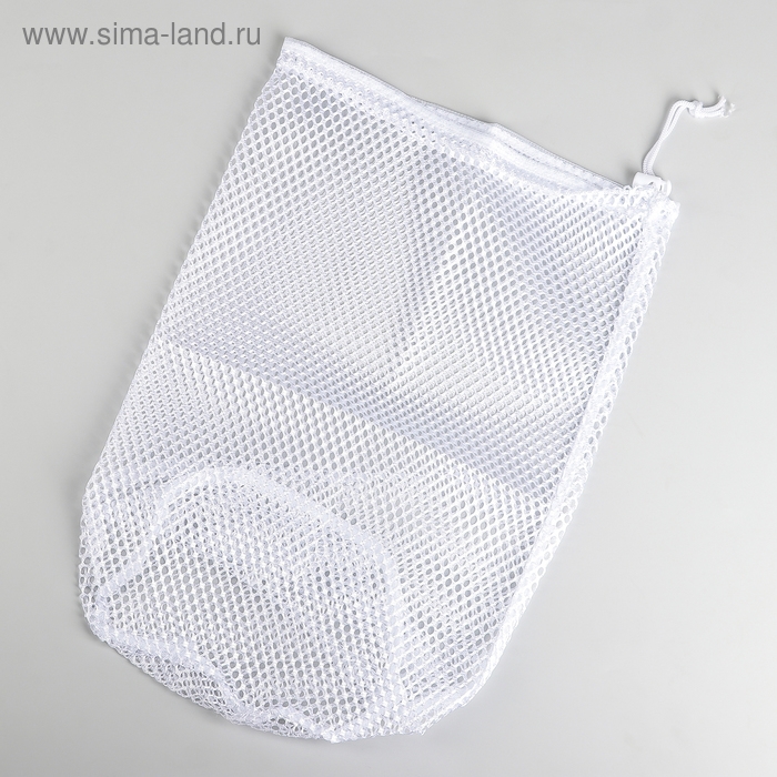 Мешок для стирки белья Доляна, 30&times;40 см, крупная сетка, белый