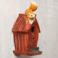 Подвесной декор "Скворечник с белкой" 28х17см Подвесной декор "Скворечник с белкой" 28х17см