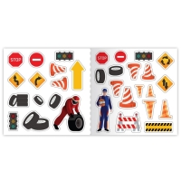 Раскраска по номерам с наклейками &laquo;Крутые гонки&raquo;, 16 стр.