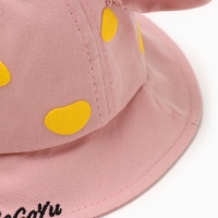 Панама для девочки "Коровка" MINAKU цвет розовый, р-р 50