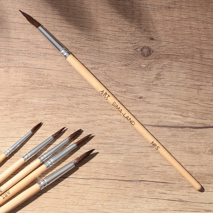 Кисть для рисования набор 5 шт. пони &laquo;Твори, мечтай, создавай&raquo; № 1, 2, 3, 4, 5