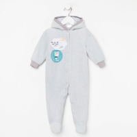 Комбинезон утеплённый для девочки, цвет серый, рост 80 Комбинезон утеплённый для девочки, цвет серый, рост 80