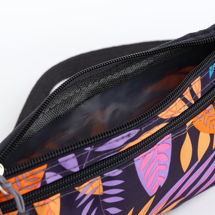 Поясная сумка на молнии, 2 наружных кармана, цвет разноцветный Поясная сумка на молнии, 2 наружных кармана, цвет разноцветный