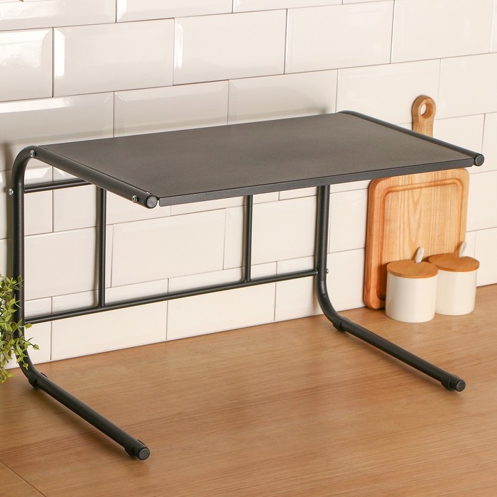 Полка для микроволновой печи, 56&times;38&times;35,5 см, цвет чёрный