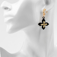 Серьги металл &laquo;Блеск&raquo; четырёхлистник, цвет золото