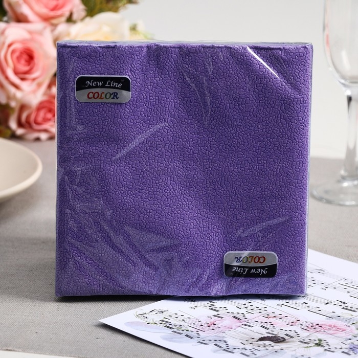 Салфетки бумажные New line FRESCO &laquo;Синий&raquo;, 2 слоя, 33*33 см, 20 шт.