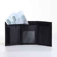 Кошелёк детский на липучке &laquo;Выбражулька&raquo;, цвет чёрный