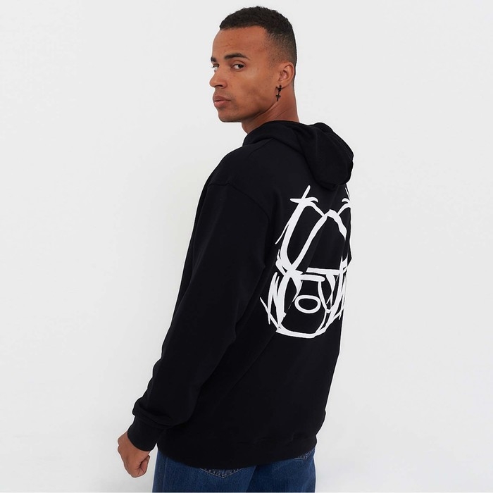 Толстовка мужская, цвет чёрный, размер M (46) Толстовка мужская, цвет чёрный, размер M (46)