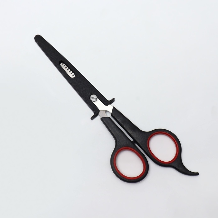 Ножницы филировочные с упором, лезвие &mdash; 6,5 см, цвет МИКС