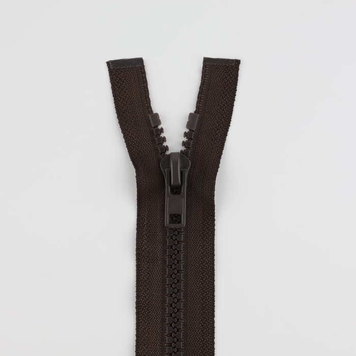 Молния &laquo;Трактор&raquo;, №8, разъёмная, 2 замка, замки автомат, 100 см, цвет коричневый