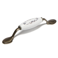 Ручка скоба Ceramics 012 LIGHT, 96 мм, керамическая, цвет бронза Ручка скоба Ceramics 012 LIGHT, 96 мм, керамическая, цвет бронза