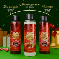 Новый год. Новогодний подарочный набор косметики &laquo;Новогодние огни&raquo;, с ароматом миндаля и розы. Красная серия
