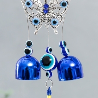 Музыка ветра металл "Ажурная бабочка" от сглаза 2 колокольчика 20 см Музыка ветра металл "Ажурная бабочка" от сглаза 2 колокольчика 20 см