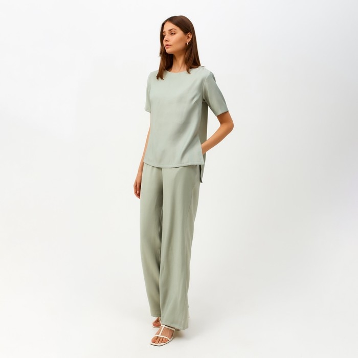 Костюм женский (футболка, брюки) MINAKU: Enjoy цвет оливковый, размер 42 Костюм женский (футболка, брюки) MINAKU: Enjoy цвет оливковый, размер 42
