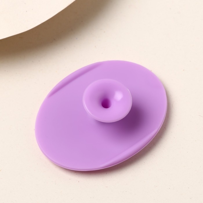 Массажер спонж для умывания, на подложке &laquo;Утро начинается не с кофе&raquo;, 6,5 х 5 см